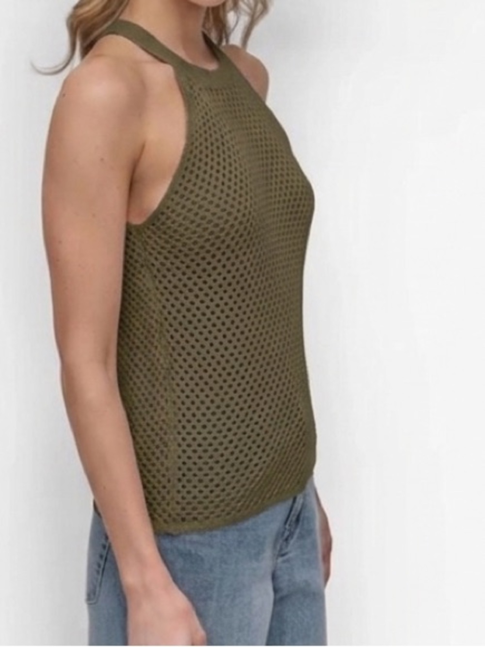 DKNY Crochet Halter Top